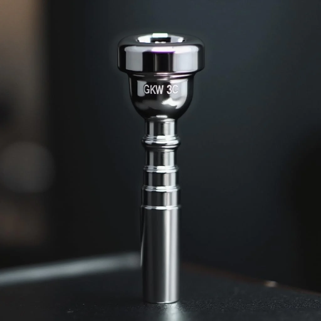GKW Silver Plated 3C Trumpet Mouthpiece – Beginner Brass Mouthpiece, Compatible with Most Trumpets, Ideal for Students and Music Enthusiasts - Image 2