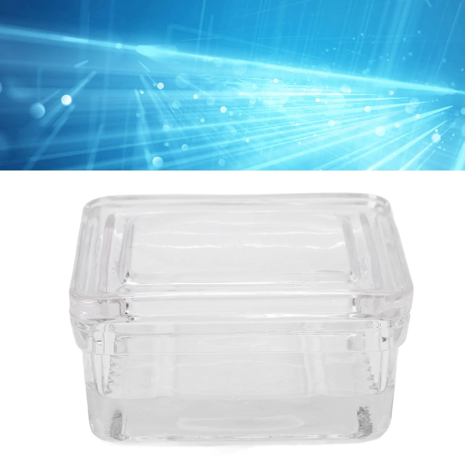 Glass Staining Jar with Lid, Transparent Container, Sturdy (Glass with 10 Slides) Glas mit 10 Objektträgern Glass with 10 slides - Image 4