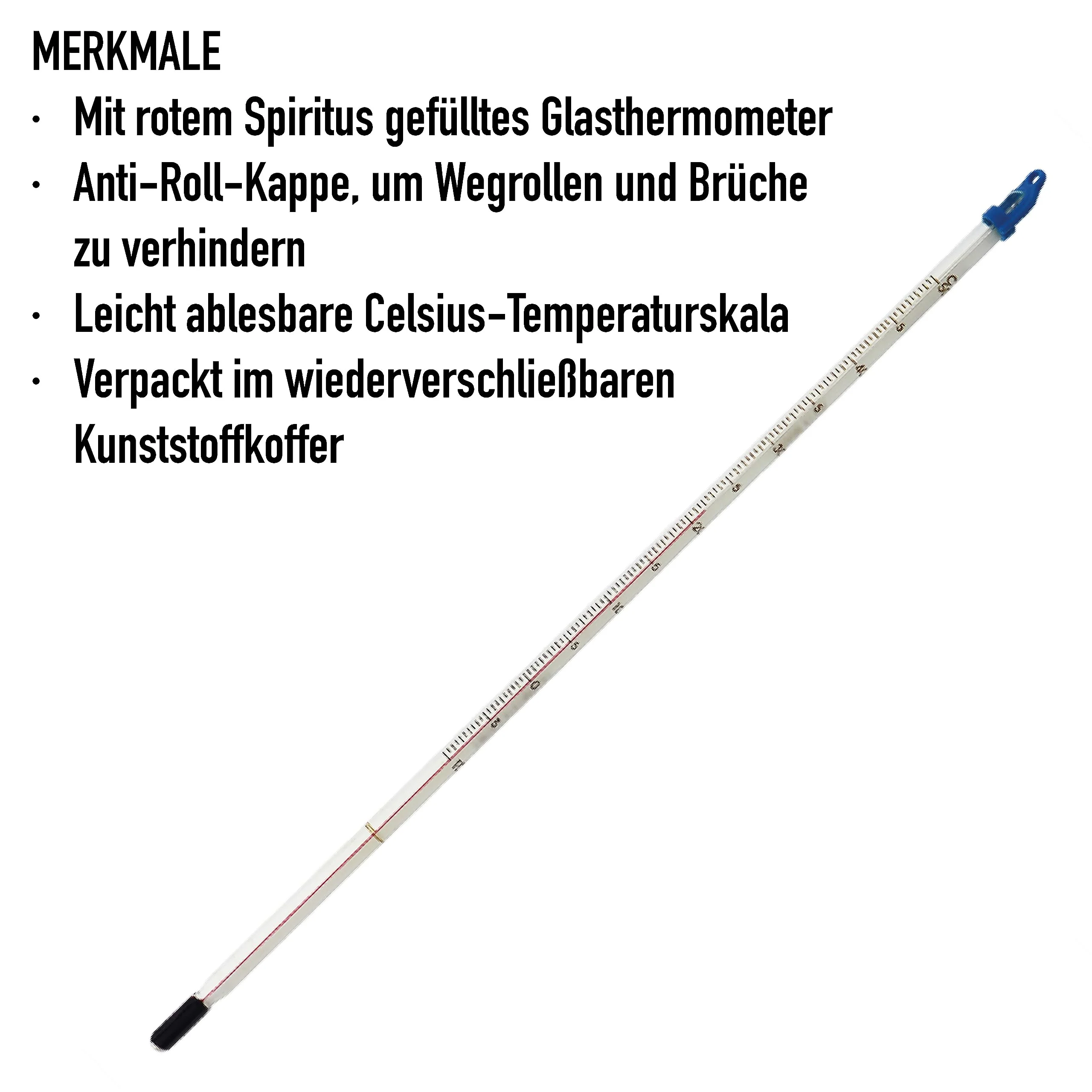 Glass Thermometer -10 to +50°C 300mm - For measuring water liquid for homemade wine and beer or laboratory and scientific use. Made in the UK - Image 4