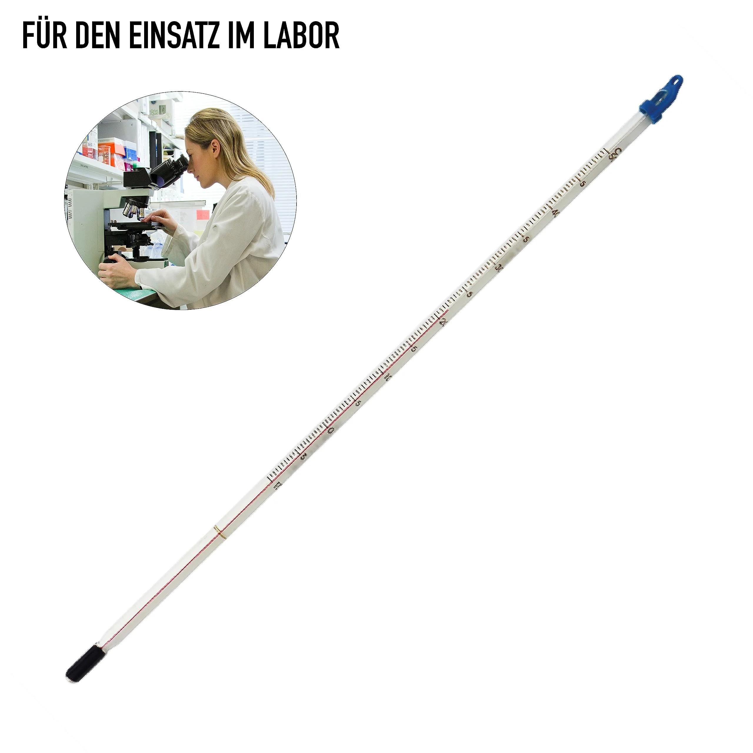Glass Thermometer -10 to +50°C 300mm - For measuring water liquid for homemade wine and beer or laboratory and scientific use. Made in the UK - Image 6