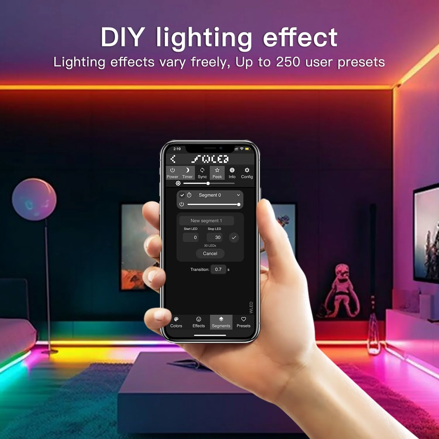 GLEDOPTO ESP32 WLED LED Controller with Mic Microphone DIY Lighting Music Dynamic Modes for WS2811 WS2812 SK6812 TM1814 WS2813 WS2815 Addressable FCOB LED Strip Lights - Image 2