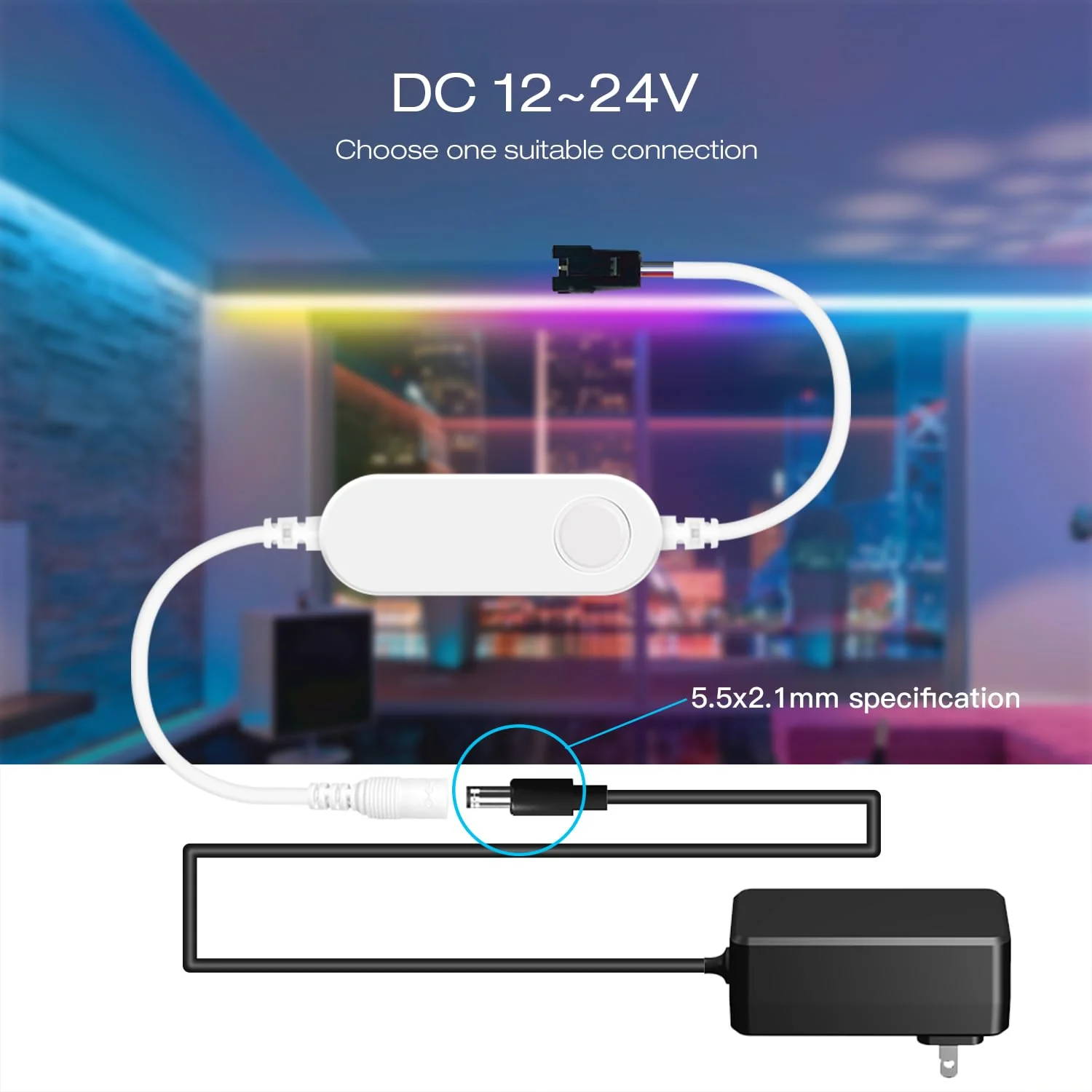 GLEDOPTO WLED ESP32 Mini LED Strip Controller DC12-24V RGB IC Digital with Mic Sound Mode Dynamic Lighting DIY for WS2811 WS2812 WS2812b SK6812 WS2815 Addressable FCOB LED Strip - Image 6