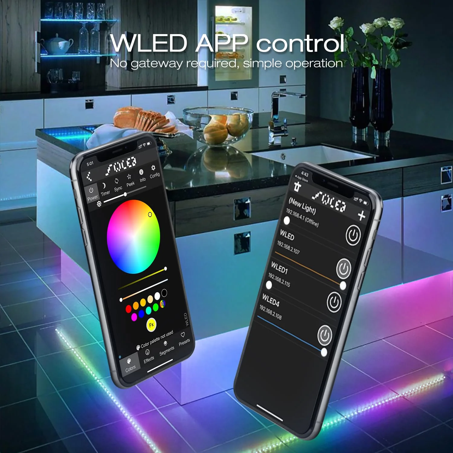 GLEDOPTO WLED ESP8266 Mini LED Controller DC12-24V RGB IC Digital Dynamic Light WS2811 WS2812 WS2812b SK6812 WS2815 Flexible DIY FCOB Addressable LED Strip - Image 2