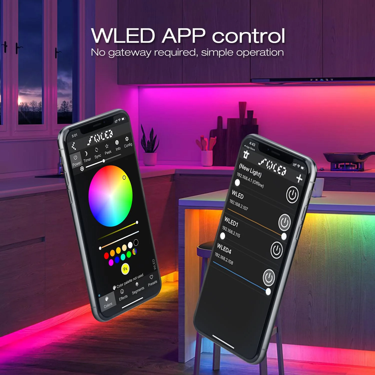 GLEDOPTO WLED ESP8266 Mini LED Strip Controller DC 5V USB RGB IC Digital Dynamic DIY Lights for WS2811 WS2812 WS2812b SK6812 WS2815 Addressable LED Strip Light - Image 2
