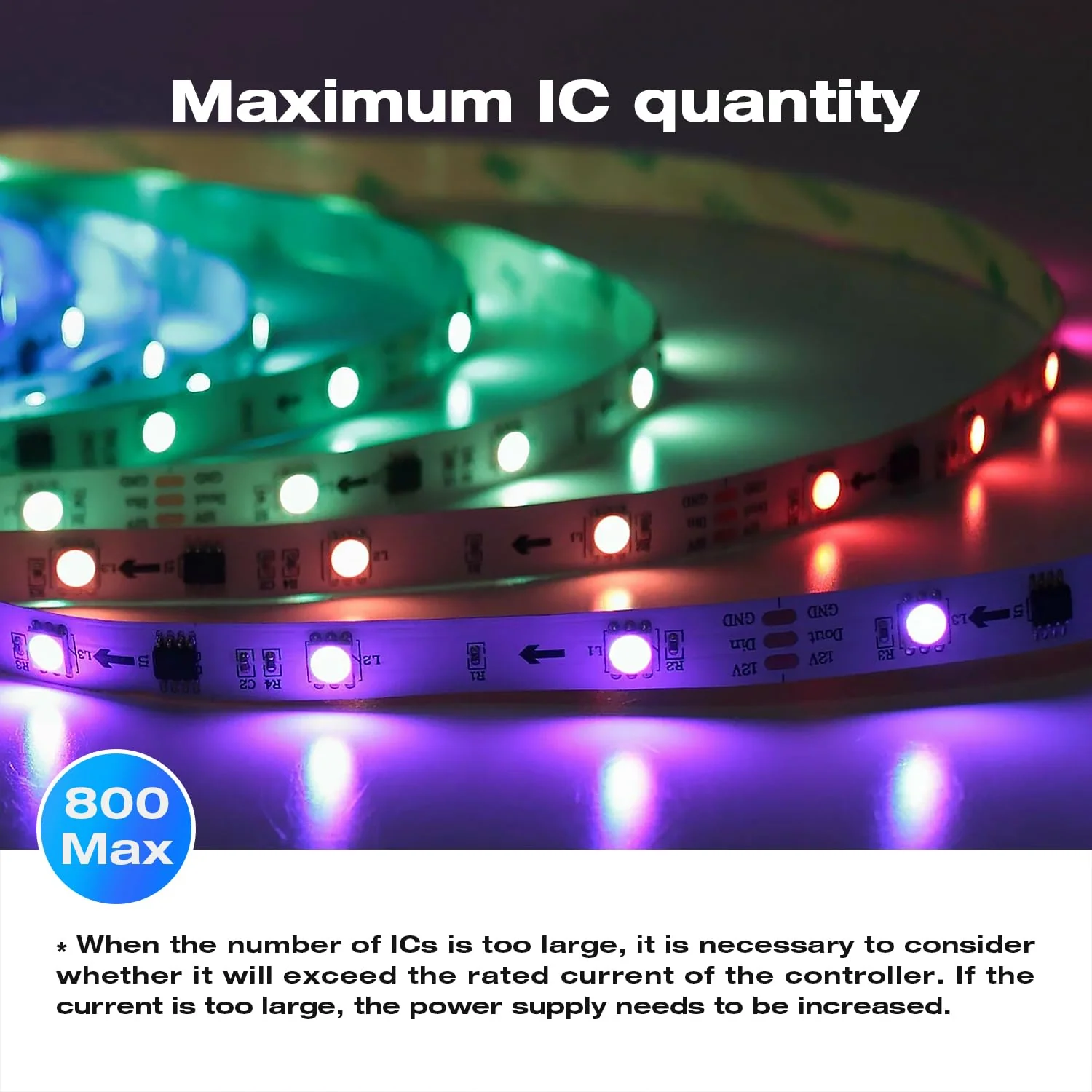 GLEDOPTO WLED Strip Controller LED Lighs Over 100 Dynamic Lighting Modes DIY WiFi APP Control 800 IC RGB RGBW for WS2812B WS2811 SK6812 TM1814 WS2813 WS2815 Addressable LED Light Strip - Image 4