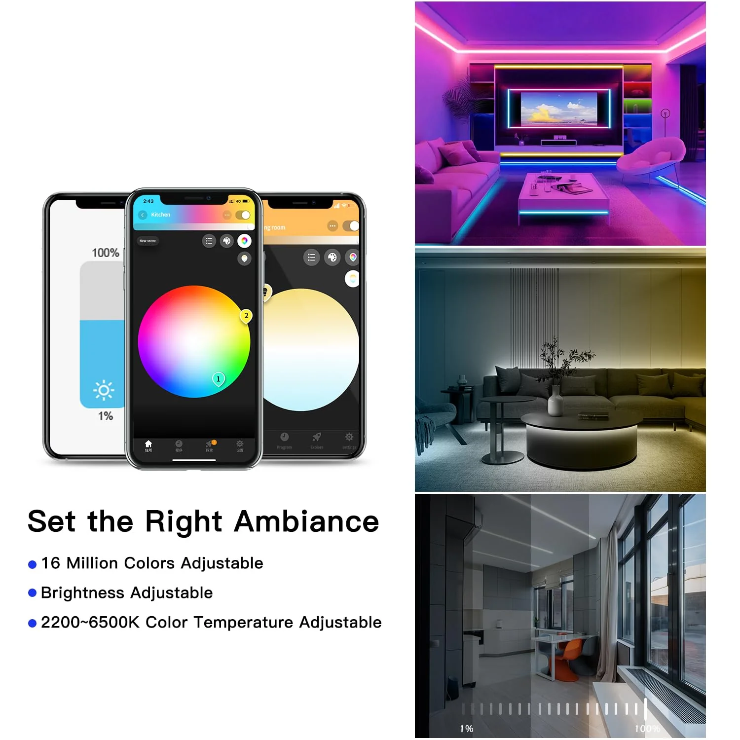 GLEDOPTO ZigBee3.0 Pro+ 5 in 1 LED Controller 20A Max RGBCCT/RGBW/RGB/CCT/Dimmer Compatible with Alexa Homey Tuya Smart Life APP Control for RGBCCT RGB WWCW LED Strip Light (Hub Required) - Image 2