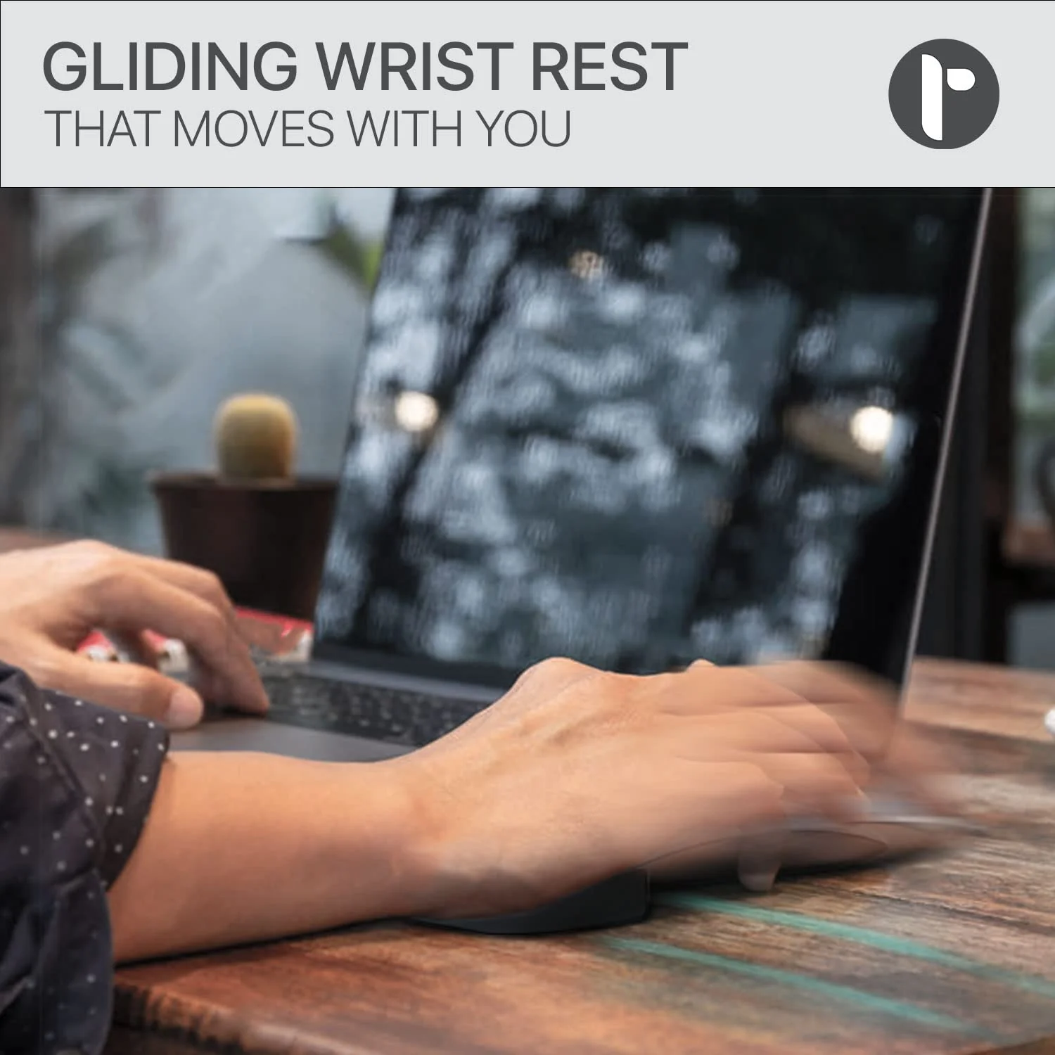 Glider v2 - Ergonomic Gliding Palm Rest, Soft Cooling Material, Sliding Wrist Pad That Moves with Your Mouse, Physician Designed for Carpal Tunnel Syndrome, Lightweight Wrist Rest (Black) Black - Image 3