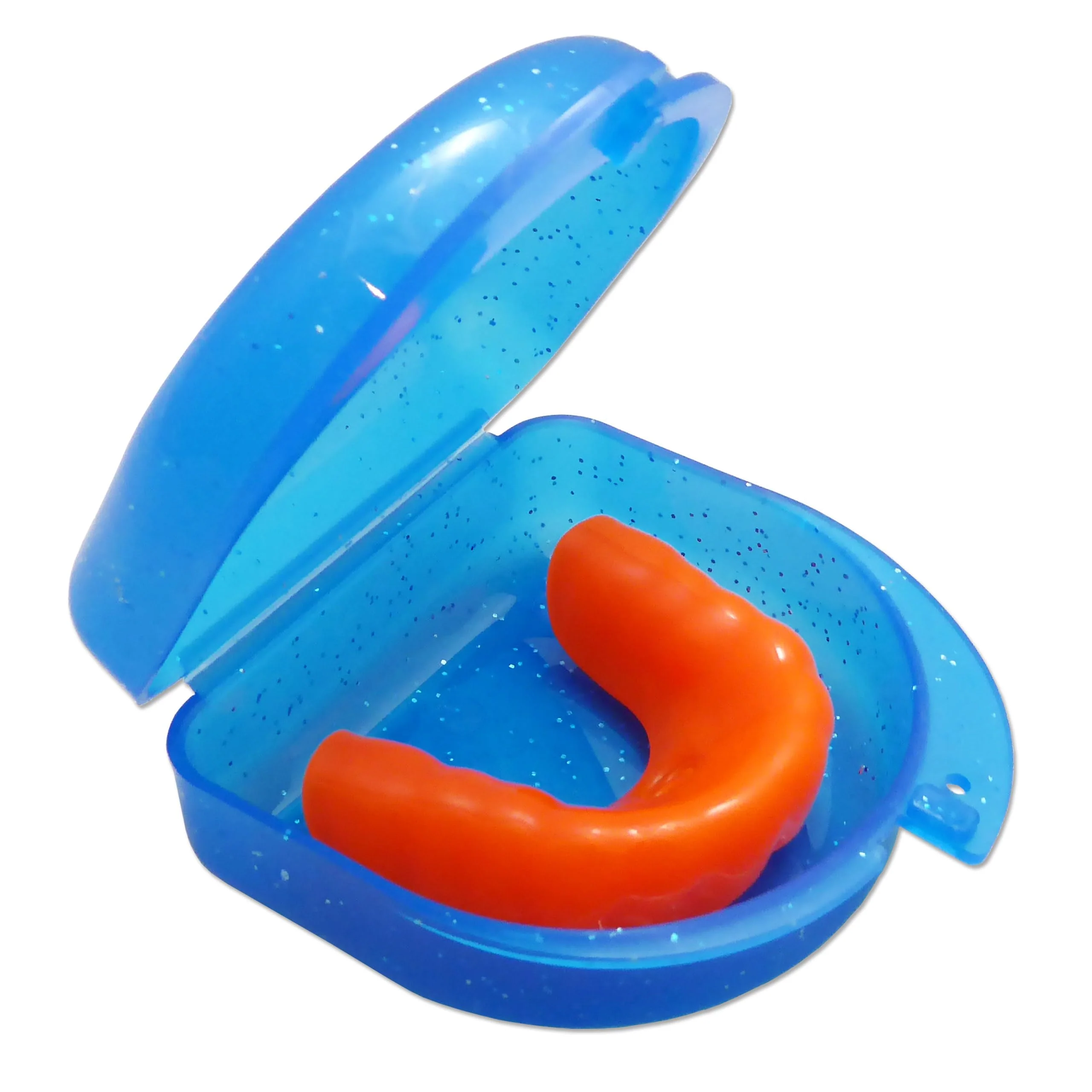 Glitter Gum Shield Case - Mouthguard Box for Ortho Retainers, Sports Dental Appliances, Dentures & More Glitter Blue - Image 5
