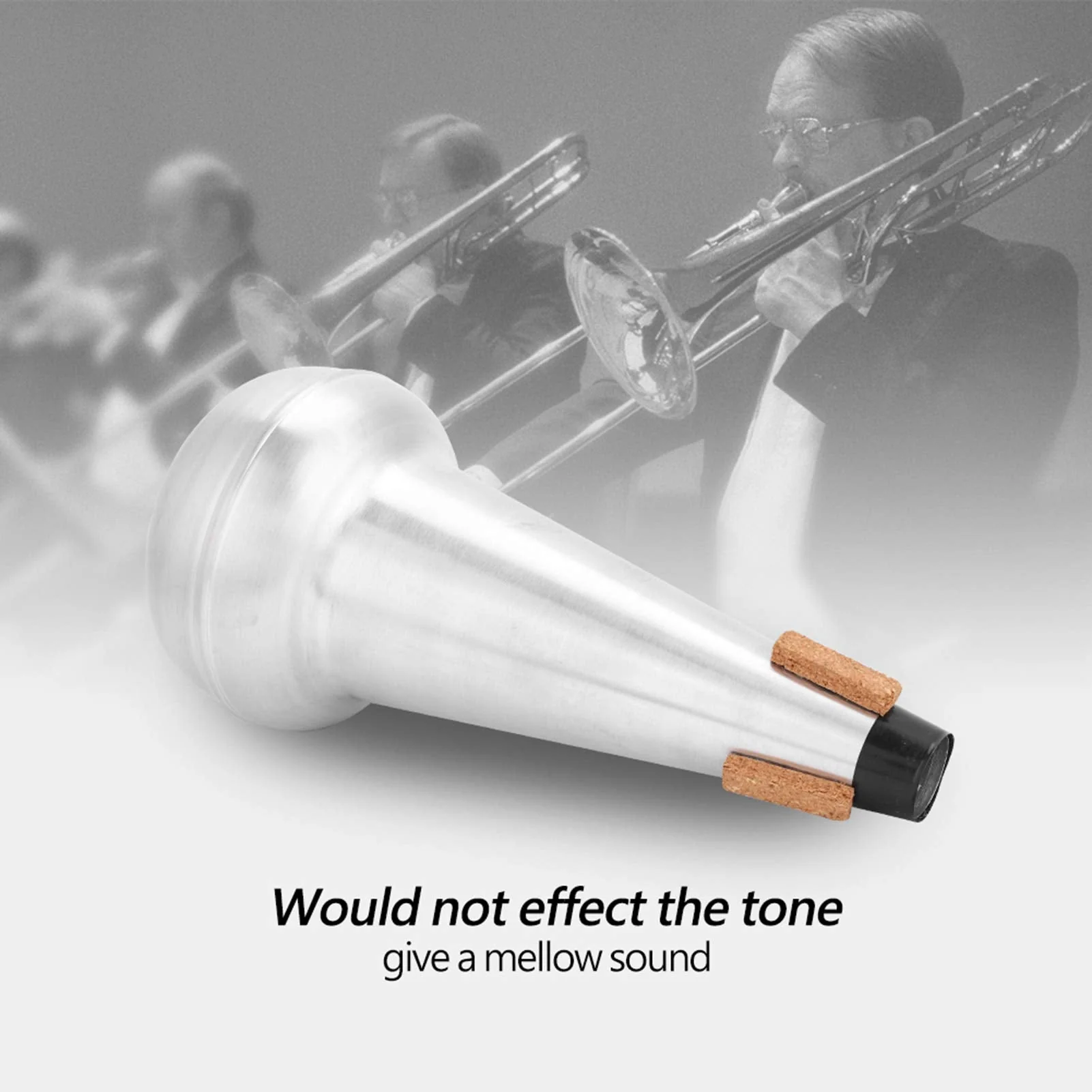 GLOGLOW Trombone Practice Mute, Aluminum Alloy Tenor Trombone Mute, Lightweight Portable for Quiet Practice, Music Students, Home Use, Rehearsal Rooms, Late Night Sessions - Image 3