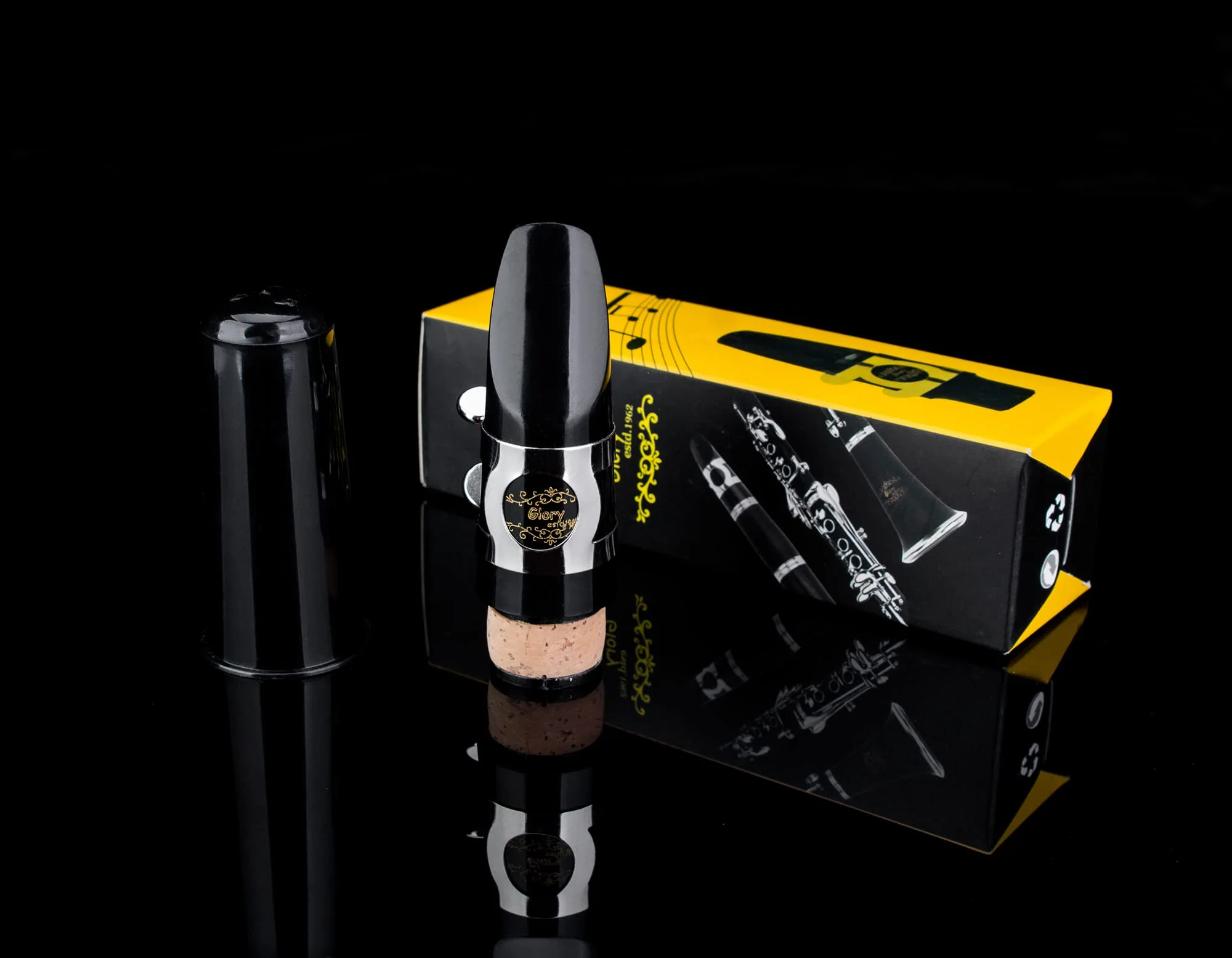 Glory Clarinet Mouthpiece Kit with Ligature,one Reed and Plastic Cap~black, Click to See More Colors - Image 3