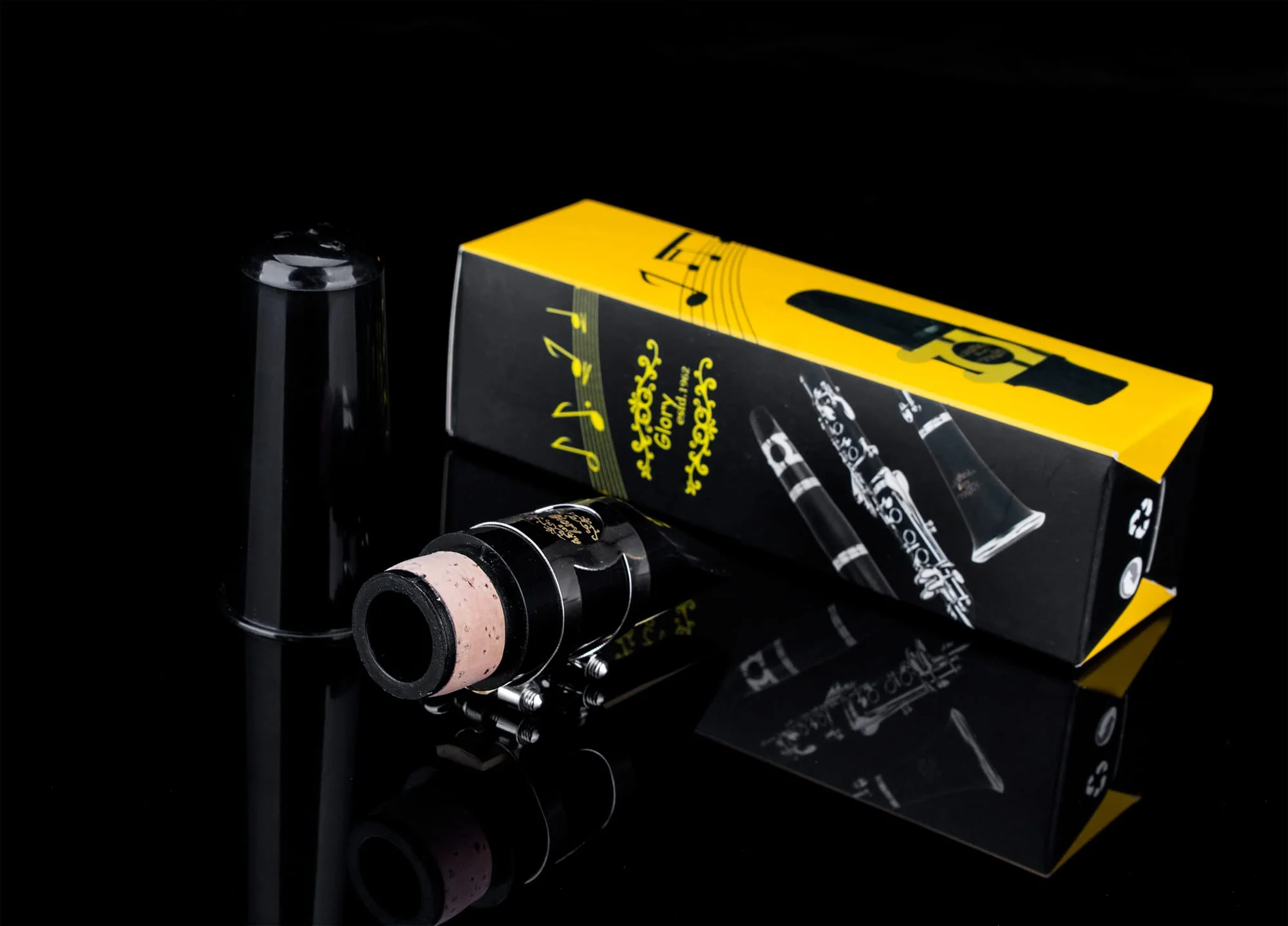 Glory Clarinet Mouthpiece Kit with Ligature,one Reed and Plastic Cap~black, Click to See More Colors - Image 5