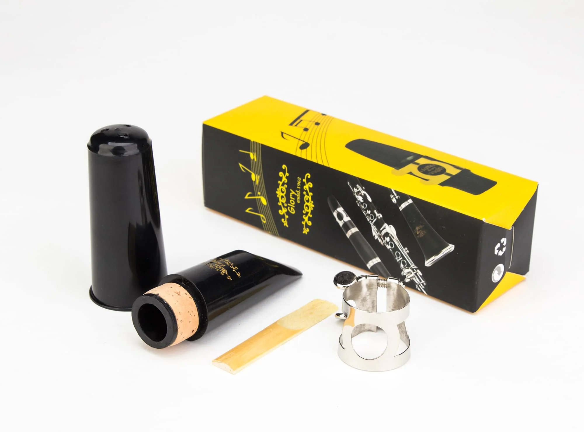 Glory Clarinet Mouthpiece Kit with Ligature,one Reed and Plastic Cap~black, Click to See More Colors - Image 7