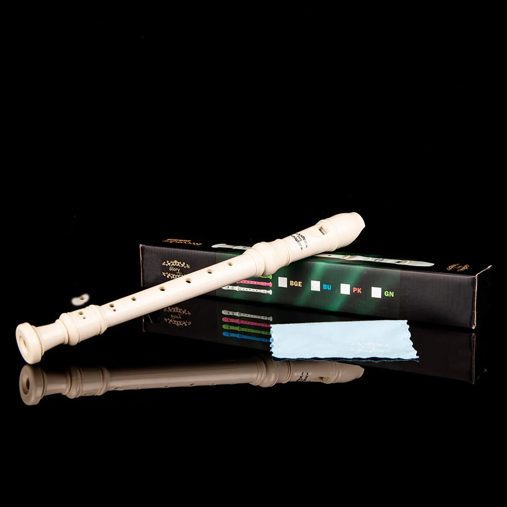 Glory Soprano Recorder Instrument for Beginner, German Fingering C Key Recorder Instrument,Beige Beige - Image 4