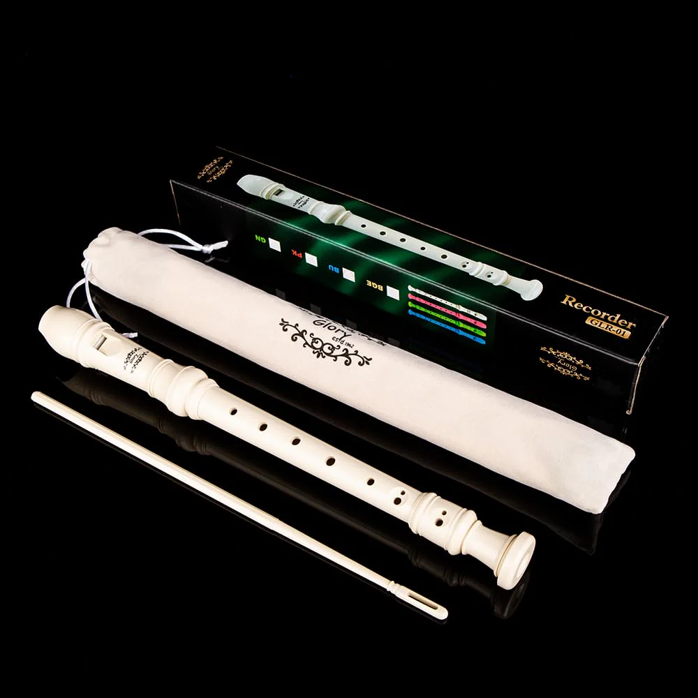 Glory Soprano Recorder Instrument for Beginner, German Fingering C Key Recorder Instrument,Beige Beige - Image 5