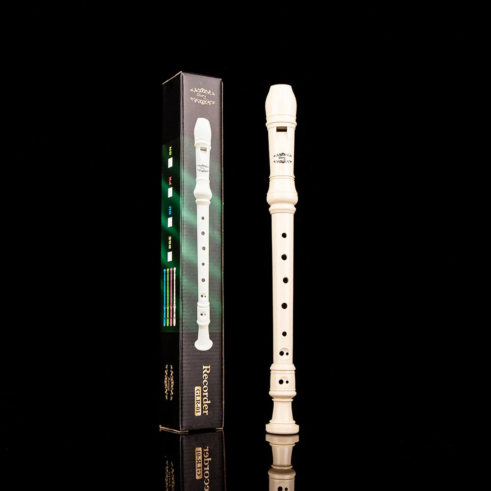 Glory Soprano Recorder Instrument for Beginner, German Fingering C Key Recorder Instrument,Beige Beige - Image 9