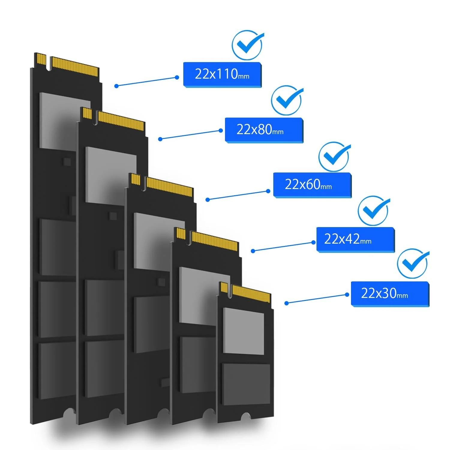 GLOTRENDS 22110 M.2 NVMe to PCIe 4.0 X4 Adapter, PCIe 4.0/3.0 X4 Full Speed Support (PA-22110) - Image 2