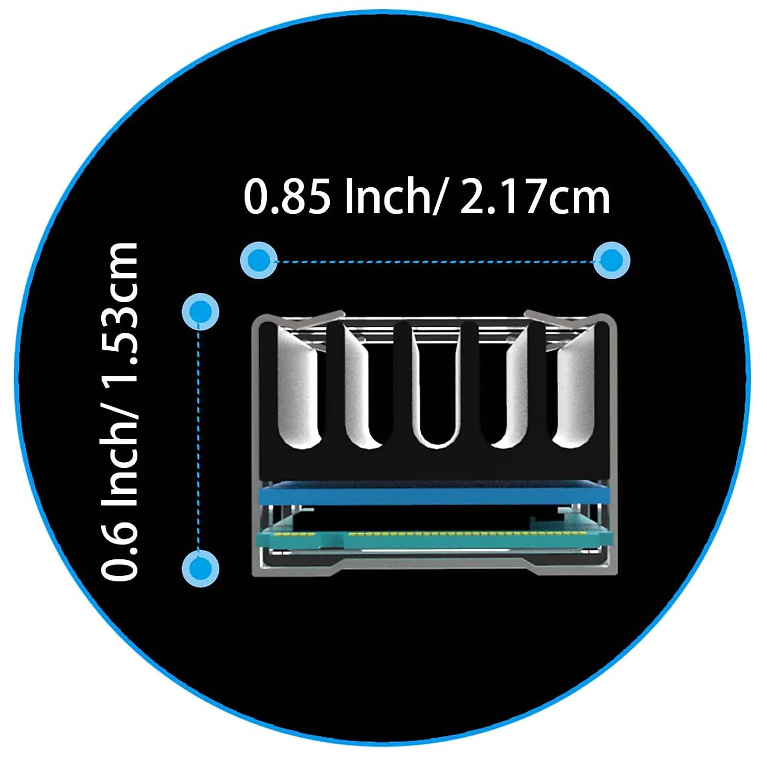 GLOTRENDS M.2 Heatsink for 2280 M.2 SSD, Fit for Desktop PC Installation, 22x70x10mm Aluminum Body, Including Thermal Pad 22 x 70 x 10 mm - Image 5