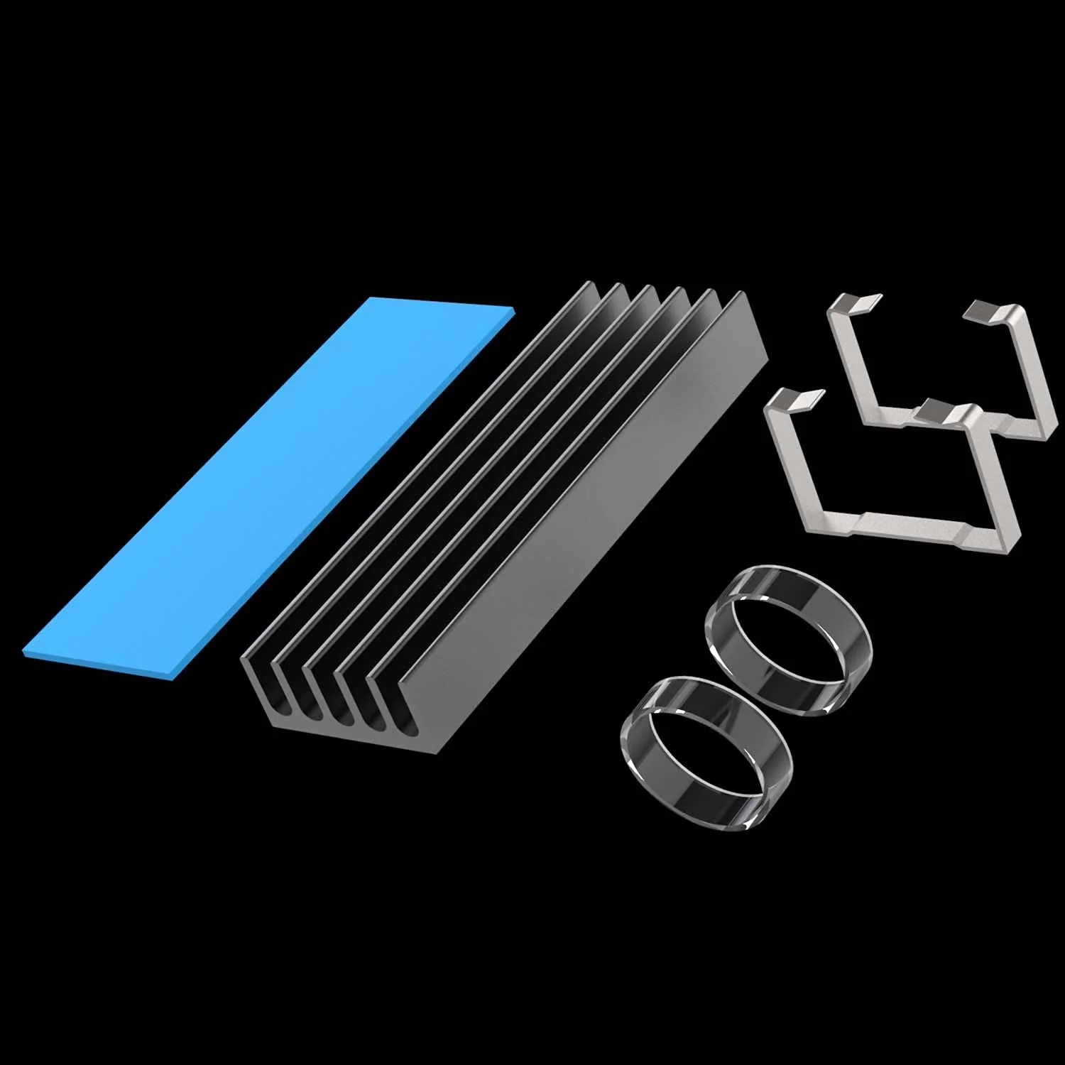 GLOTRENDS M.2 Heatsink for 2280 M.2 SSD, Fit for Desktop PC Installation, 22x70x10mm Aluminum Body, Including Thermal Pad 22 x 70 x 10 mm - Image 7