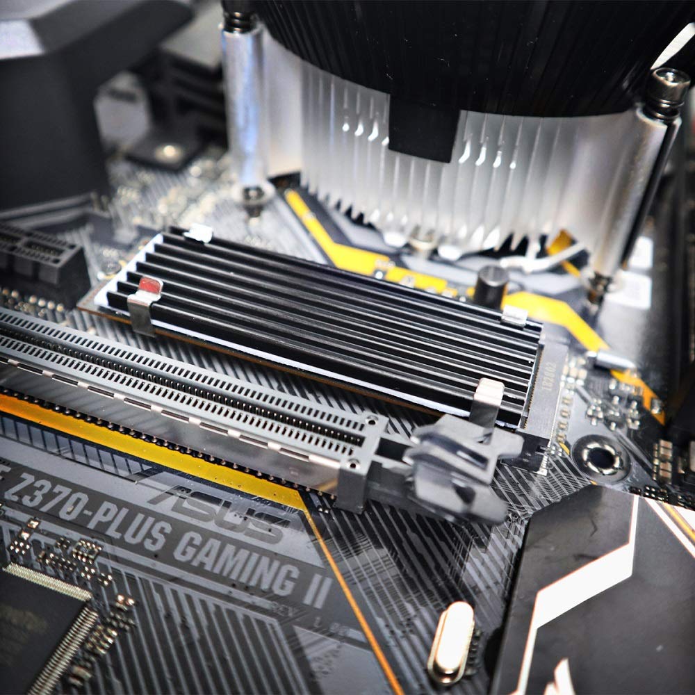 GLOTRENDS M.2 Heatsink for 2280 M.2 SSD, Fit for PC/PS5/PS5 Slim Installation, 22x70x3mm Aluminum Body, Including Thermal Pad (2 Packs) - Image 2