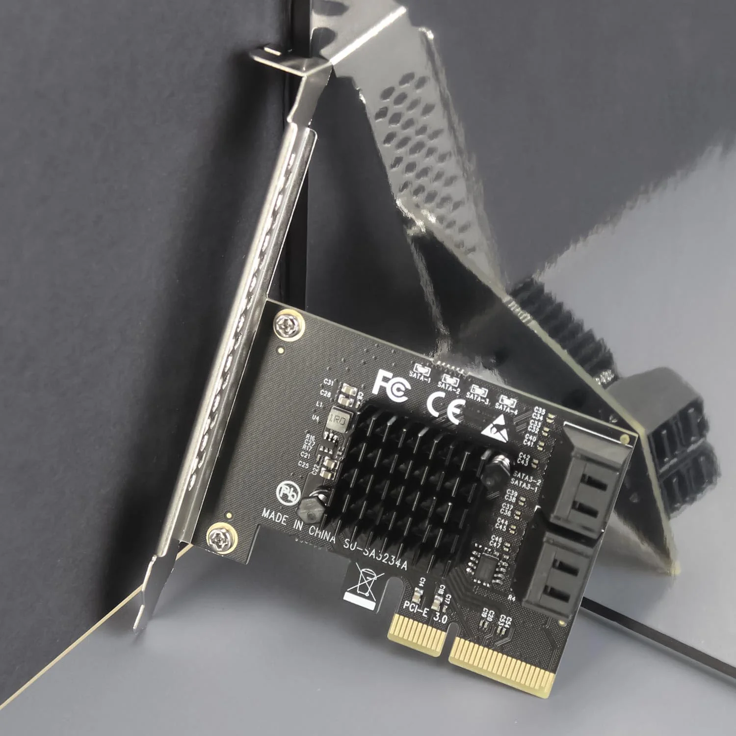 GLOTRENDS SA3234A 4-ports PCIe X2 SATA 3.0 Expansion Card, Support OS Booting, Including SATA Cables and 1:5 SATA Splitter Power Cable, Compatible with Windows, Linux, Mac OS, NAS 4-Port, X2 - Image 3