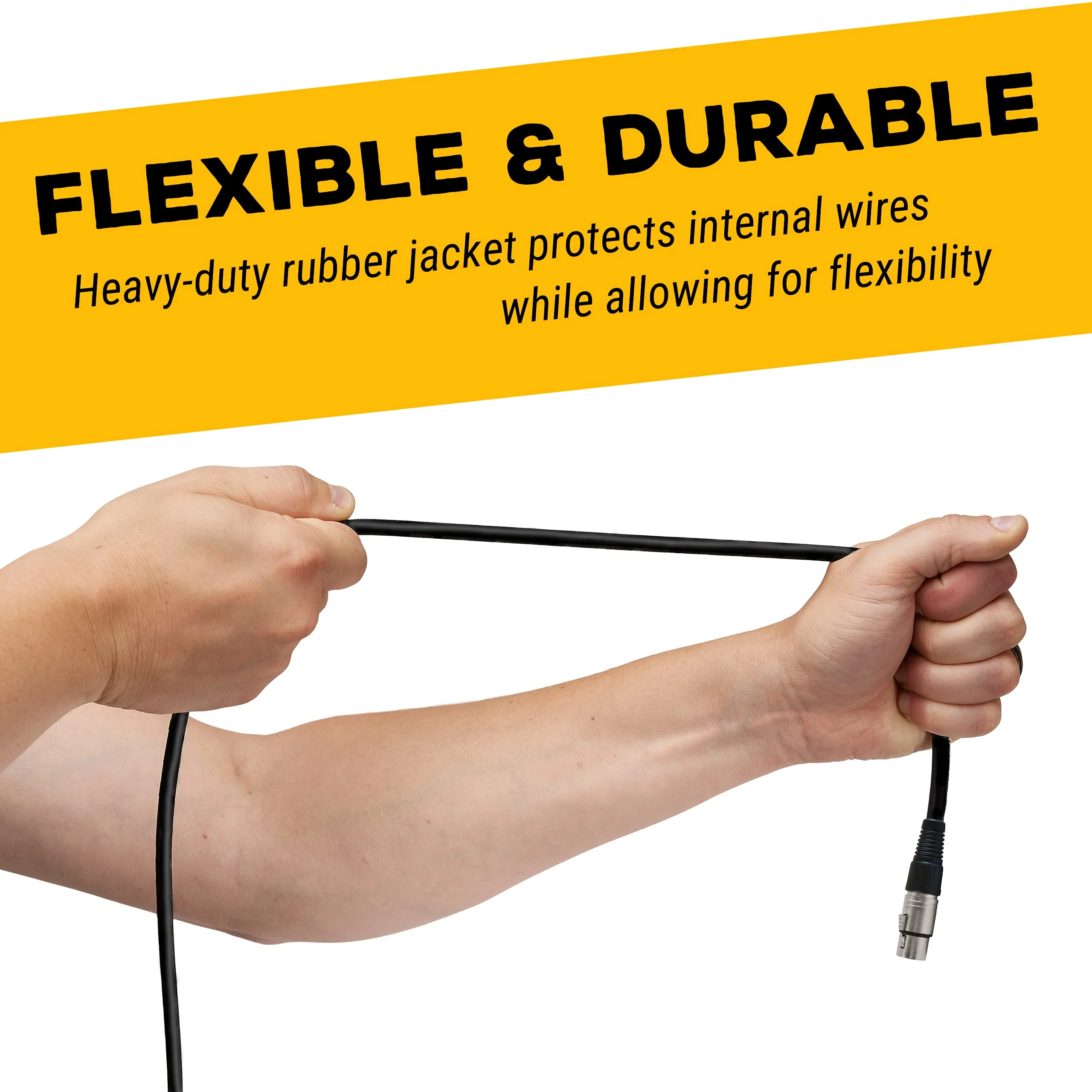 GLS Audio 6ft Patch Cable Cords - XLR Male to XLR Female Black Cables - 6' Balanced Snake Cord - Pack of 6 6 Ft. - Image 9