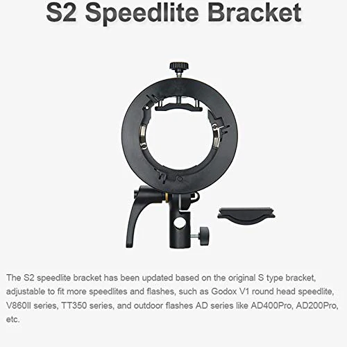 Godox S2 S-Type Speedlite Bracket Bowens Mount Holder for Godox V1 AD200Pro AD400Pro AD200 V860II TT685 TT600 TT350 Flash Strobe Speedlight - Image 2