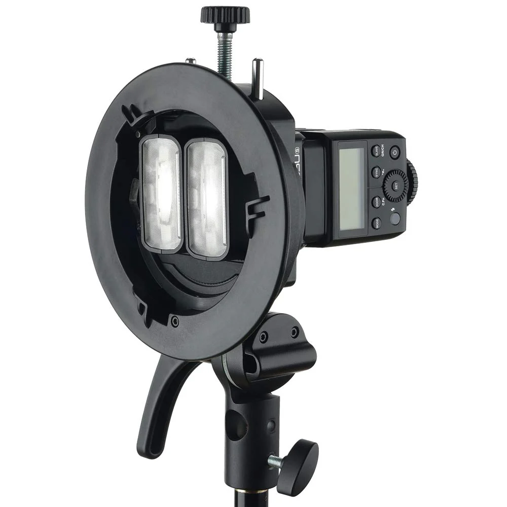 Godox S2 Speedlite Bracket for Godox AD200Pro, AD200, AD400Pro, for V1 Round Head Speedlite, V860II / TT685 / TT350 Series, S-Type Bracket Updated Version Bowens Mount Holder - Image 5