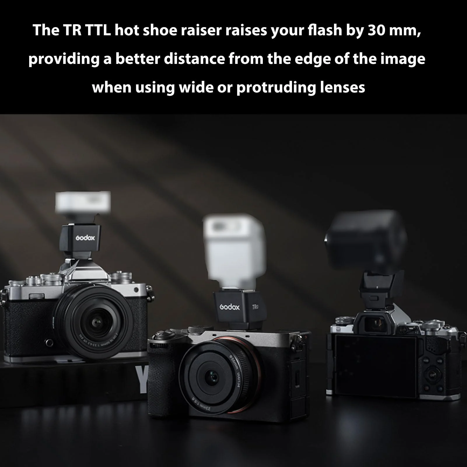 GODOX TR-C TTL Hot Shoe Riser TR C Canon Camera Flash 30mm Height Rise Hot Shoe Adapter Compatible for Godox IT20C IT22C IT30ProC Camera Flash - Image 3