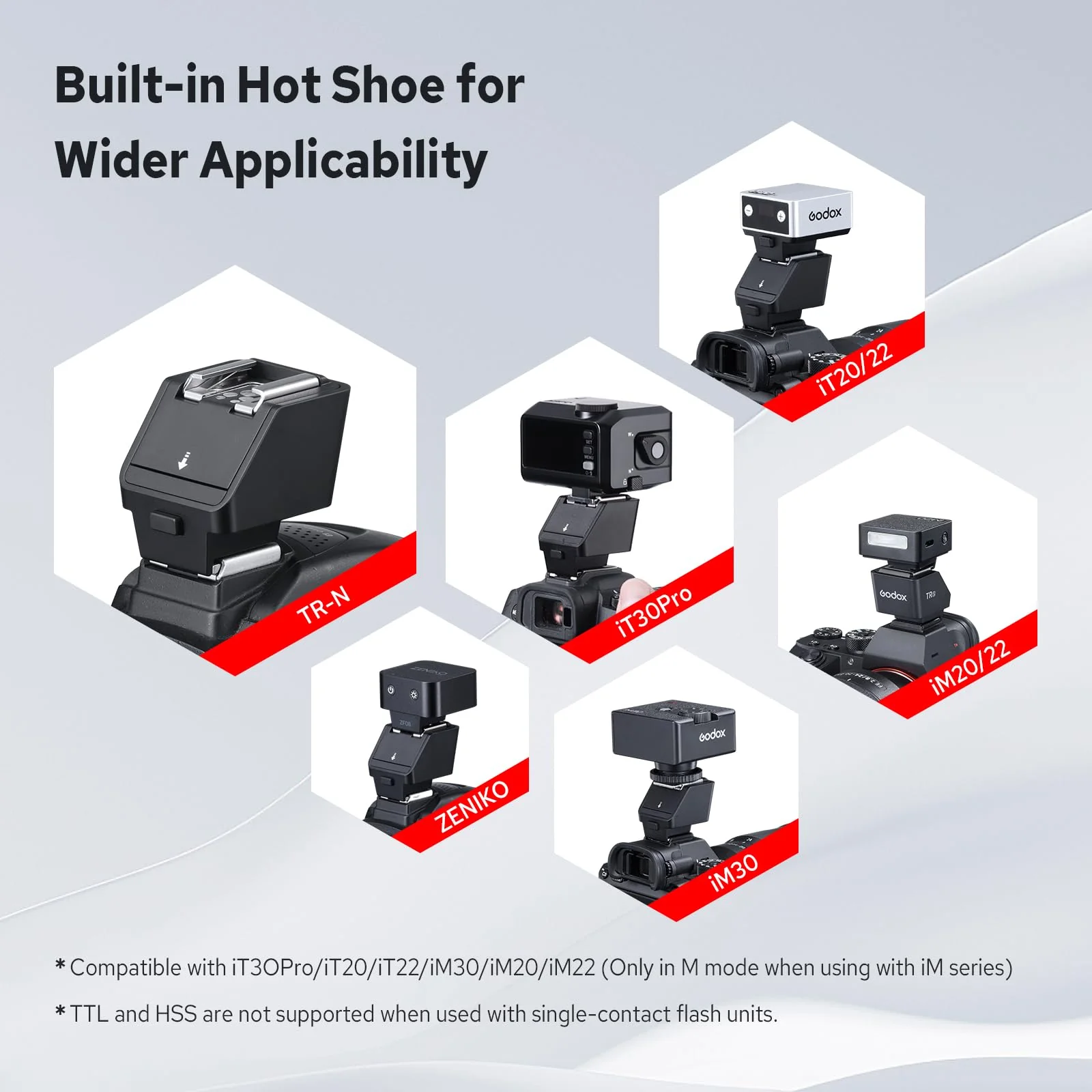 Godox TR-N TTL Hot Shoe Riser for Nikon, with 6 Adjustment Levels (0-90°) TTL Function HotShoe Extender Mount Adapter for Godox TTL Mini Flash iT20 iT30Pro - Image 7