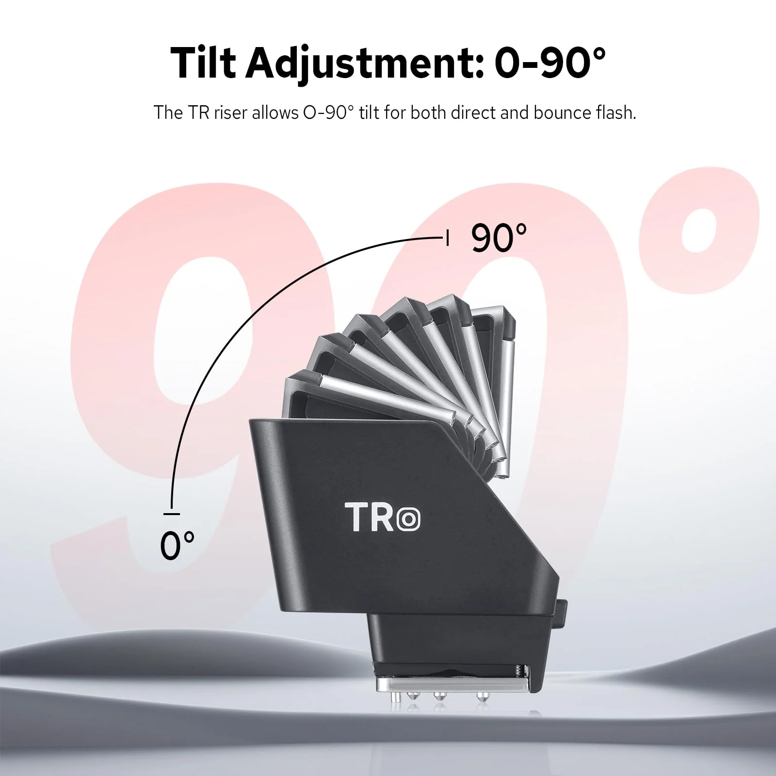 Godox TR-O TTL Hot Shoe Riser for Olympus Panasonic, with 6 Adjustment Levels (0-90°) TTL Function HotShoe Extender Mount Adapter for Godox TTL Mini Flash iT20 iT30Pro - Image 5