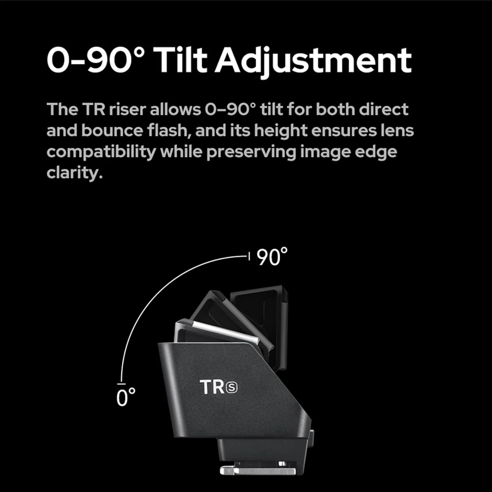 Godox TR-S TTL Hot Shoe Riser for Sony Camera, Hot Shoe Extender for Godox iT30Pro-S iT20-S iT22-S iM30 iM20 iM22 Mini Flash, 0-90° Tilt Adjustment, Raises 30mm Height, Reduce Lens Shadow - Image 3