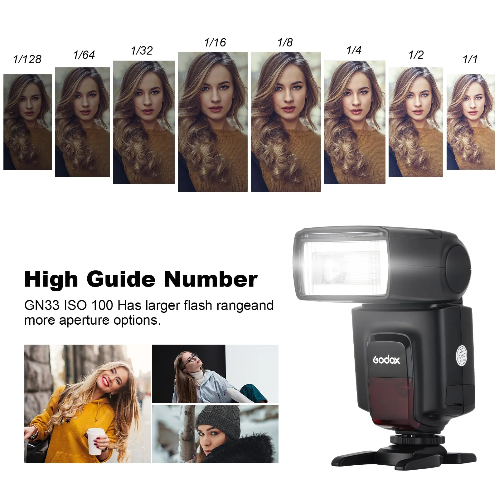 GODOX TT520 II Universal On-Camera Flash Speedlite with AT-16 Wireless Trigger Transmitter GN33 S1/S2 Modes Compatible for Canon Nikon Pentax Olympus Fujifilm Panasonic DSLR Cameras with Hot Shoe - Image 2