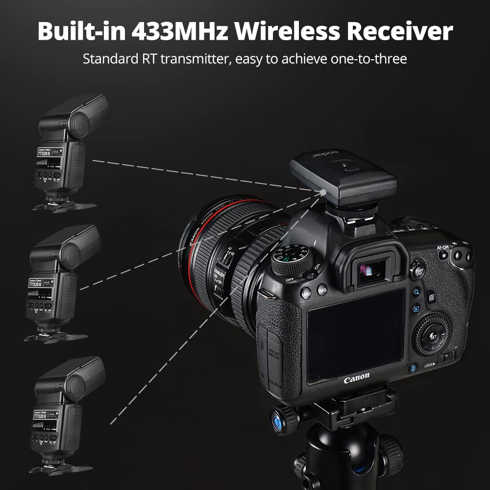 Godox TT520II Camera Flash Universal On-Camera Flash Electronic Speedlite Wireless Transmission for Canon Nikon Panasonic Olympus Pentax DSLR Camera - Image 5