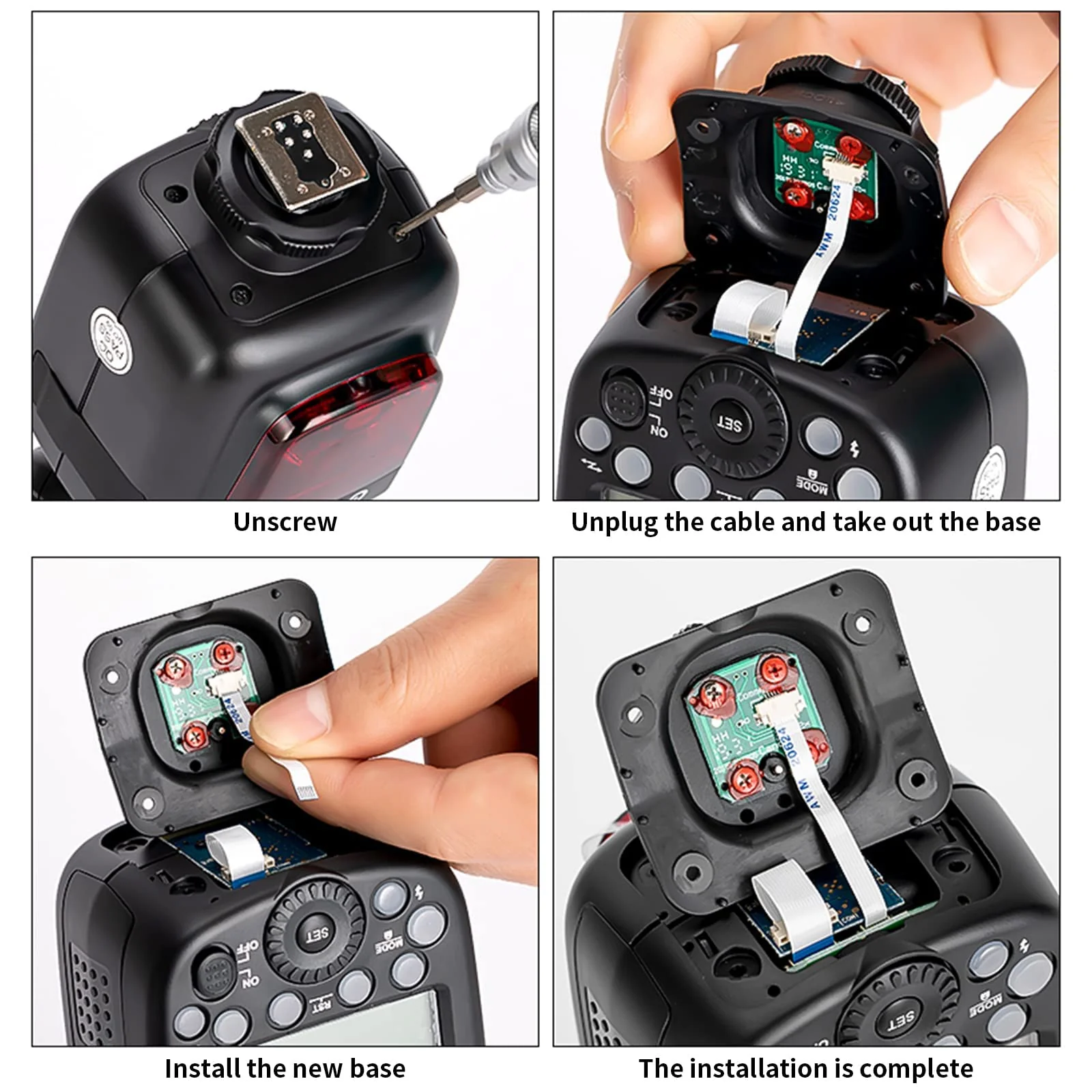 Godox V1C Hot Shoe Replacement, Hot Shoe Mounting Foot Compatible for Godox V860III-C V1-C Canon Flash Repair Parts Accessories - Image 4