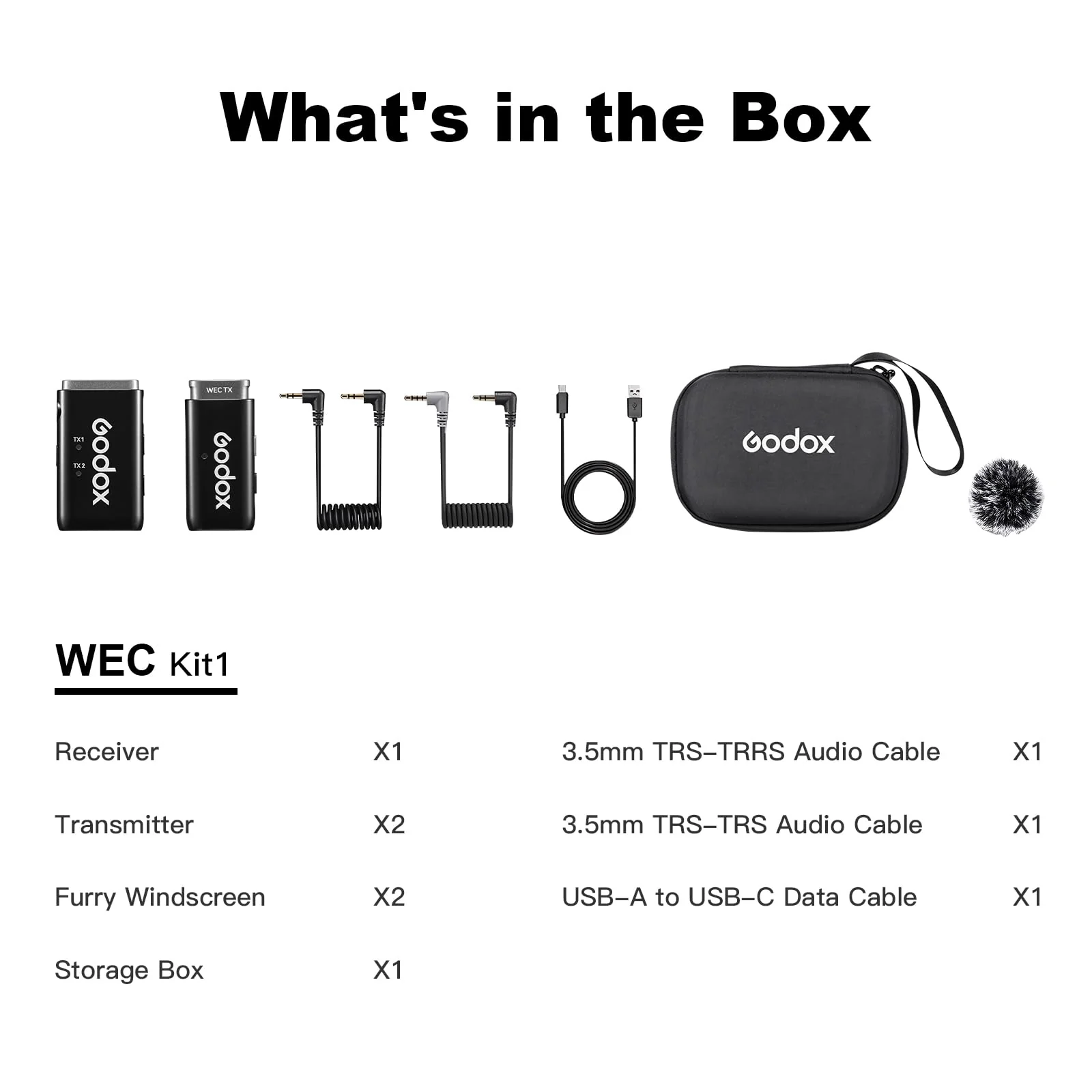 Godox WEC Wireless Lavalier Lapel Mic - 200m Range, 2.4GHz, Noise Cancellation, Compact, for Cameras, Live Streaming, Computer, TikTok Kit-1 - Image 7
