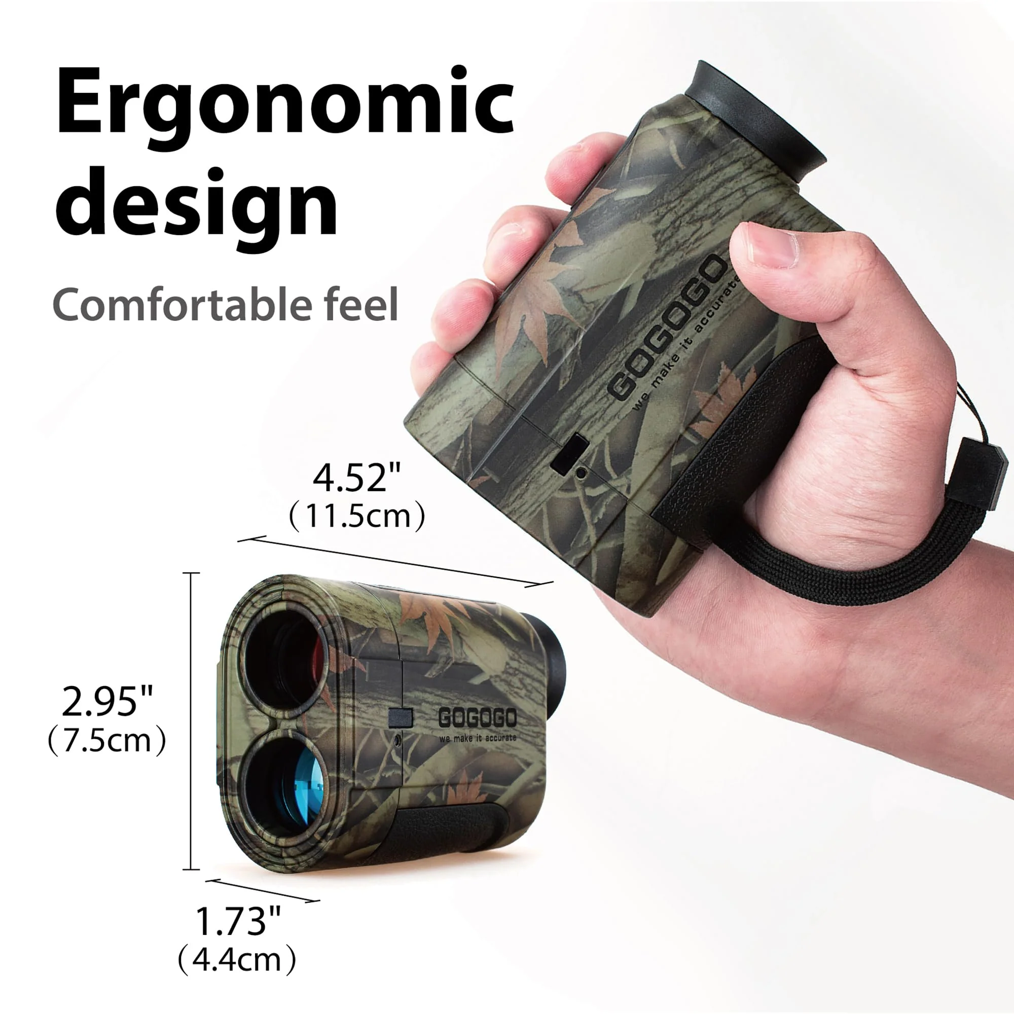 Gogogo Sport Vpro 6X Hunting Laser Rangefinder Bow Range Finder Camo Distance Measuring Outdoor Wild 650/1200Y with Slope High-Precision Continuous Scan 1200Y - Image 5