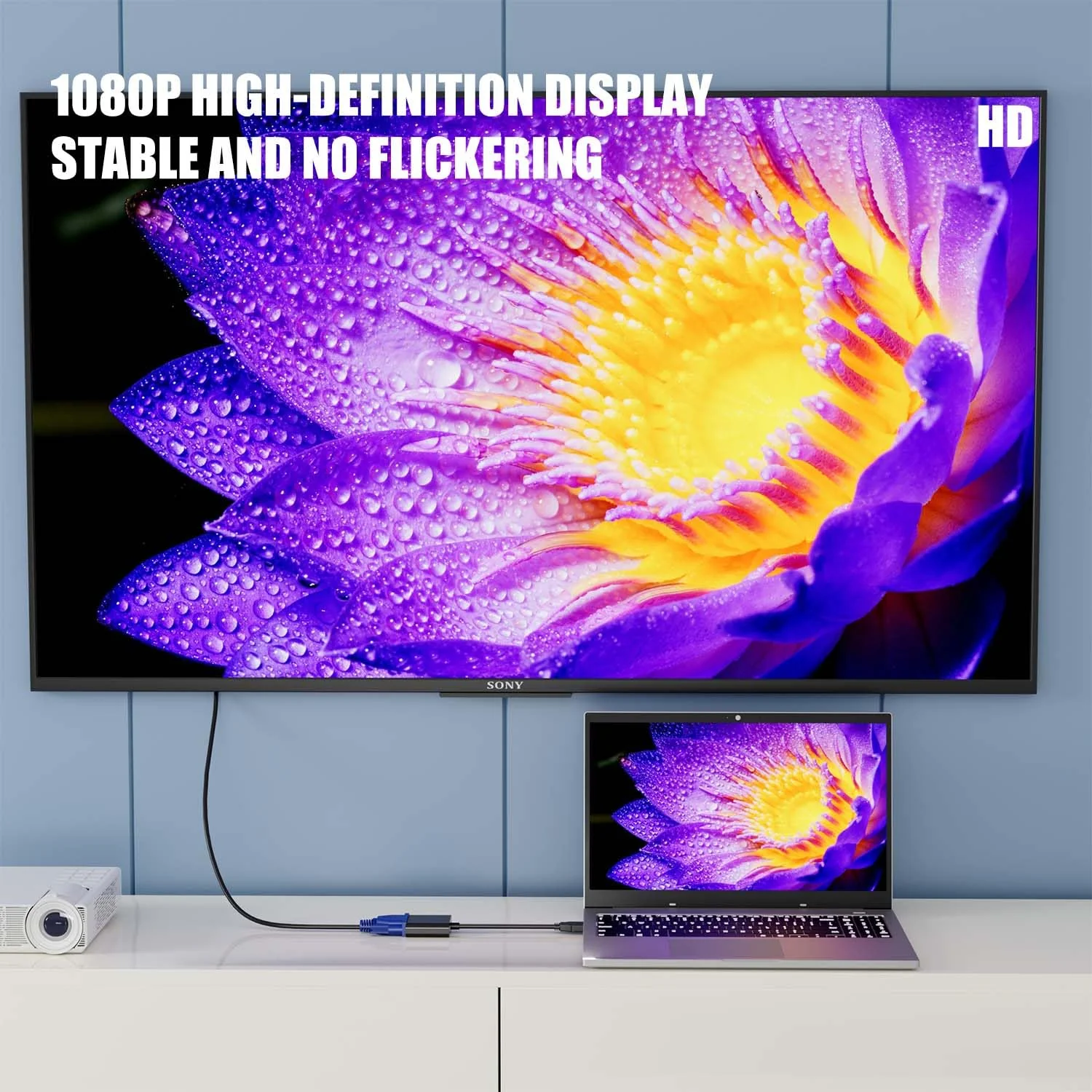 Gold-Plated HDMI to VGA Adapter 1080P Video Converter Male to Female with 3.5mm Audio Port and miniUSB to USB port for PC, Laptop, DVD, Monitor, Projector, HDTV, Chromebook, Raspberry Pi and More - Image 6