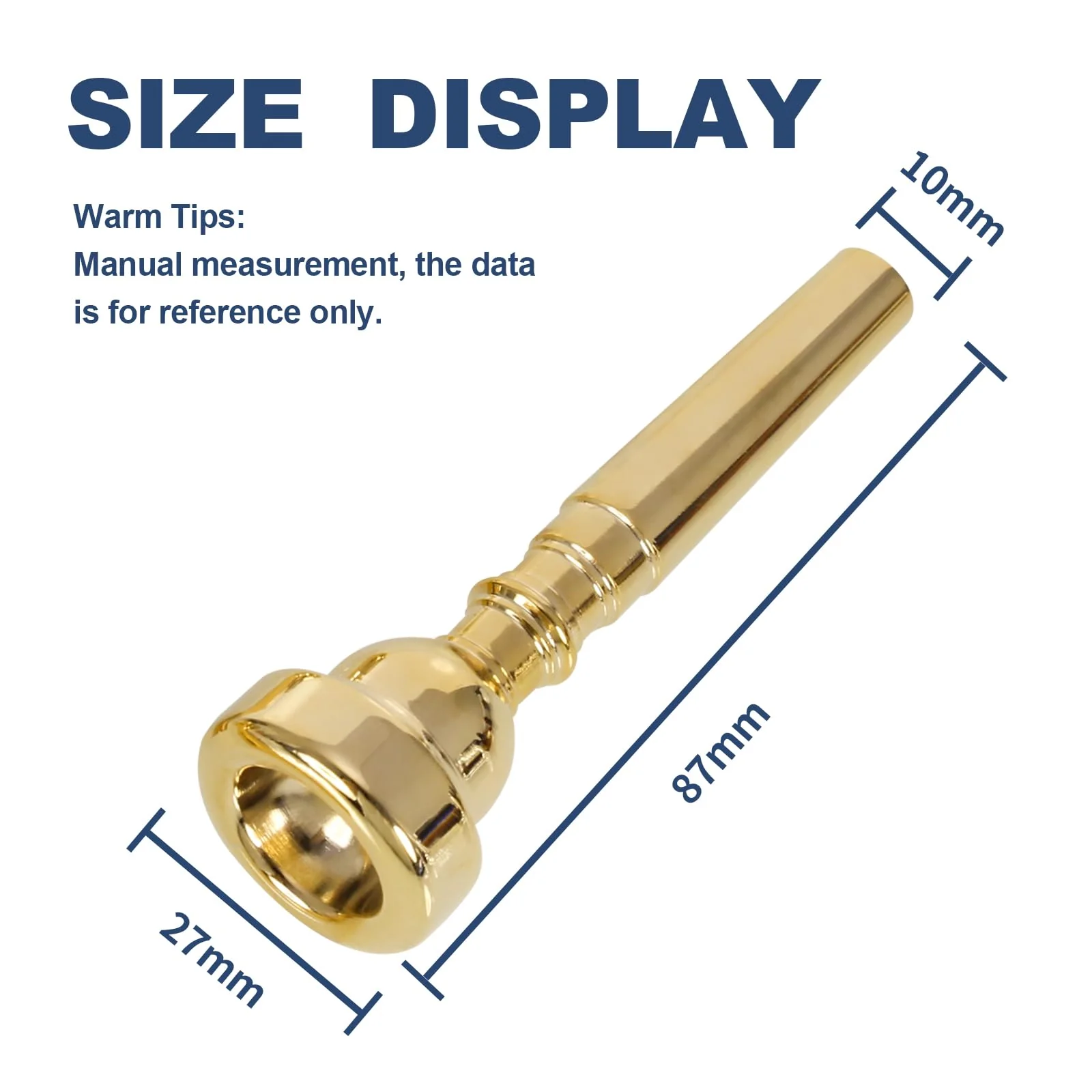 Gold Trumpet Mouthpiece 7C 5C 3C Trumpet Mouthpiece Set with Brass for Beginners and Professional Players 3Pack Trumpet Accessories - Image 2