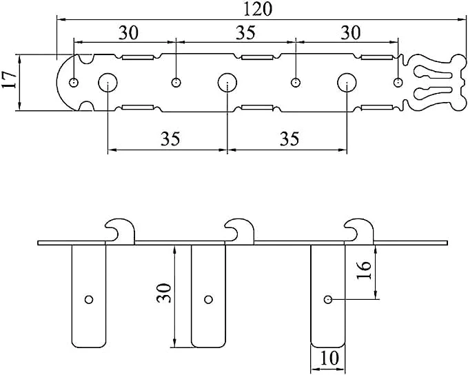 Golden Gate F-2118 Classical Guitar Tuners - 2 Planks (3+3) - Nickel - Image 2