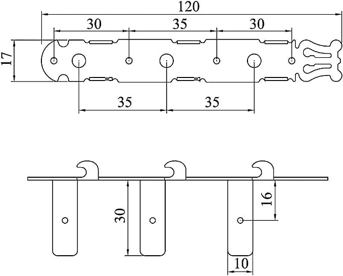 Golden Gate F-2119 Classical Guitar Tuners - 2 Planks (3+3) - Gold - Image 2