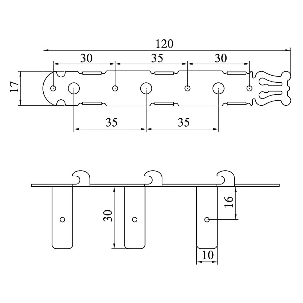 Golden Gate F-2119 Classical Guitar Tuners - 2 Planks (3+3) - Gold - Image 3