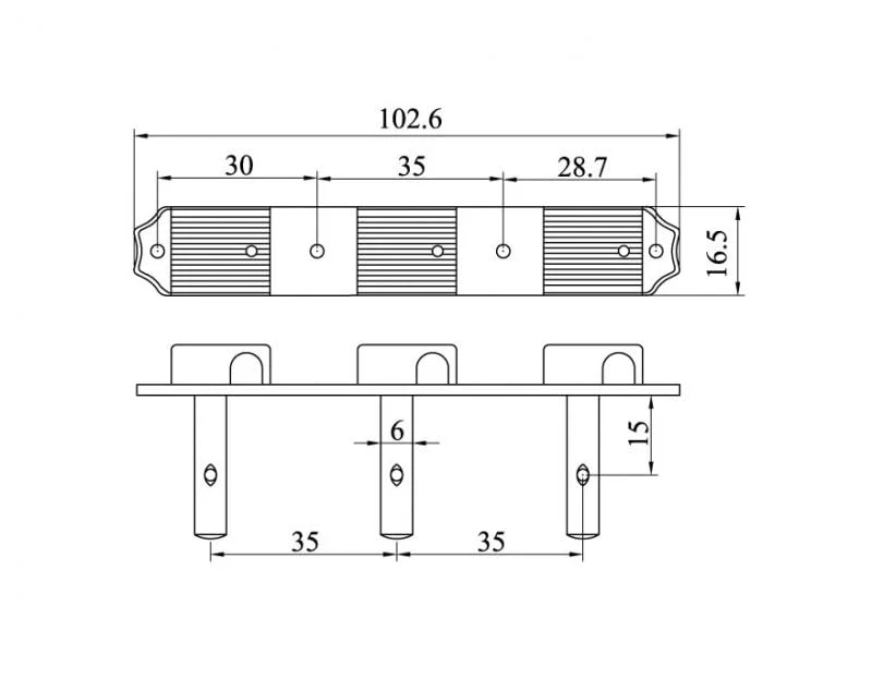 Golden Gate F-2853 Vintage Classical Guitar Tuners - 2 Planks (3+3) - Nickel - Image 2