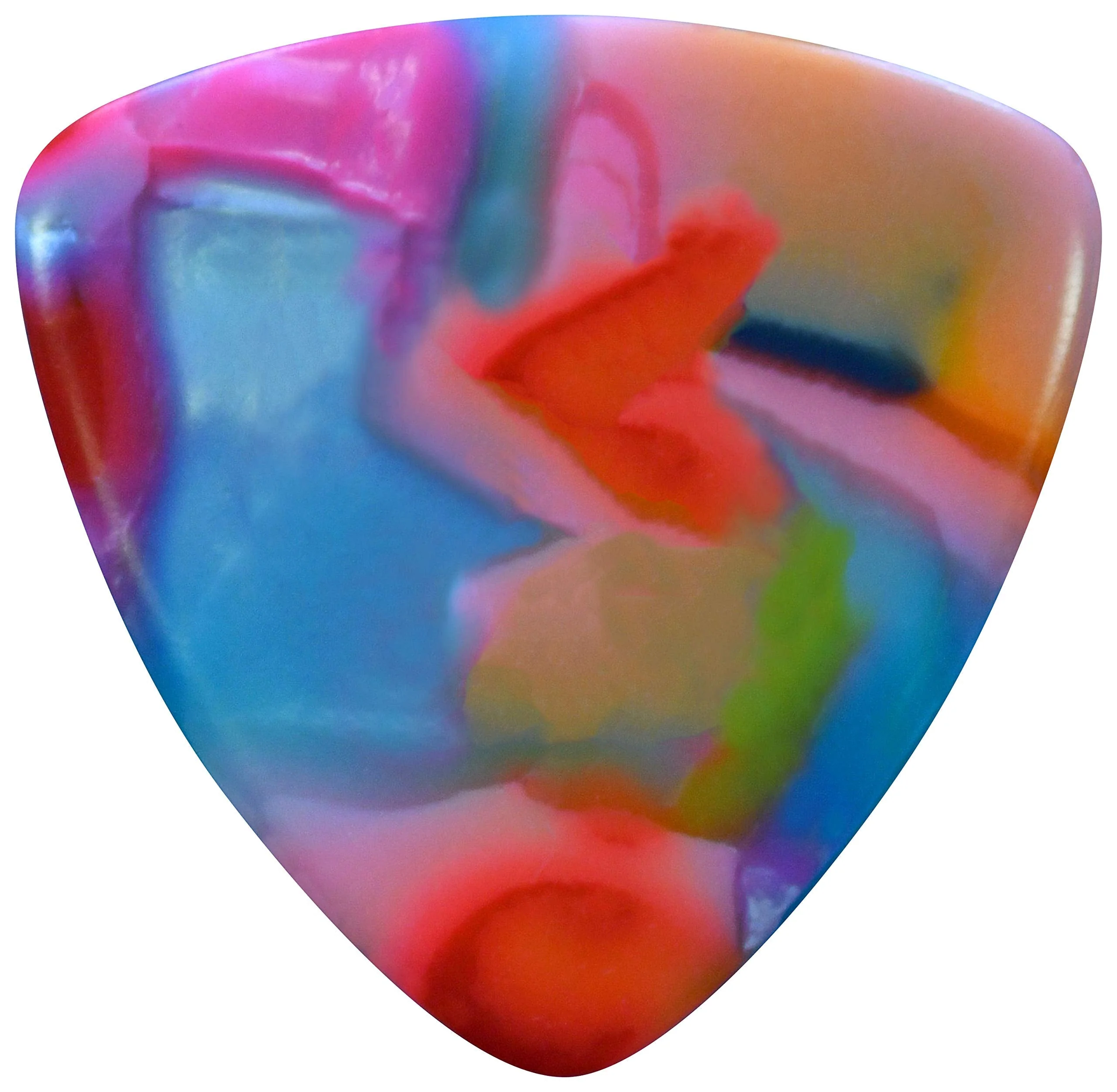 Golden Gate MP-107 Deluxe Flat Pick - Large Triangle - Colorful Clown Confetti - X-Stiff - Image 2