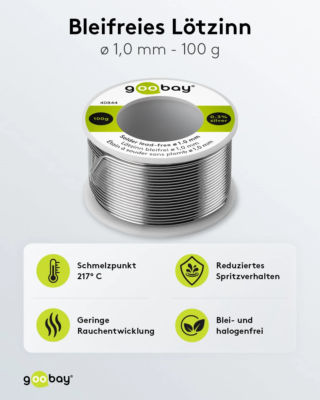 Goobay 40xxx Lead-Free Solder, 100 G 2-100 G 1 mm - Image 2