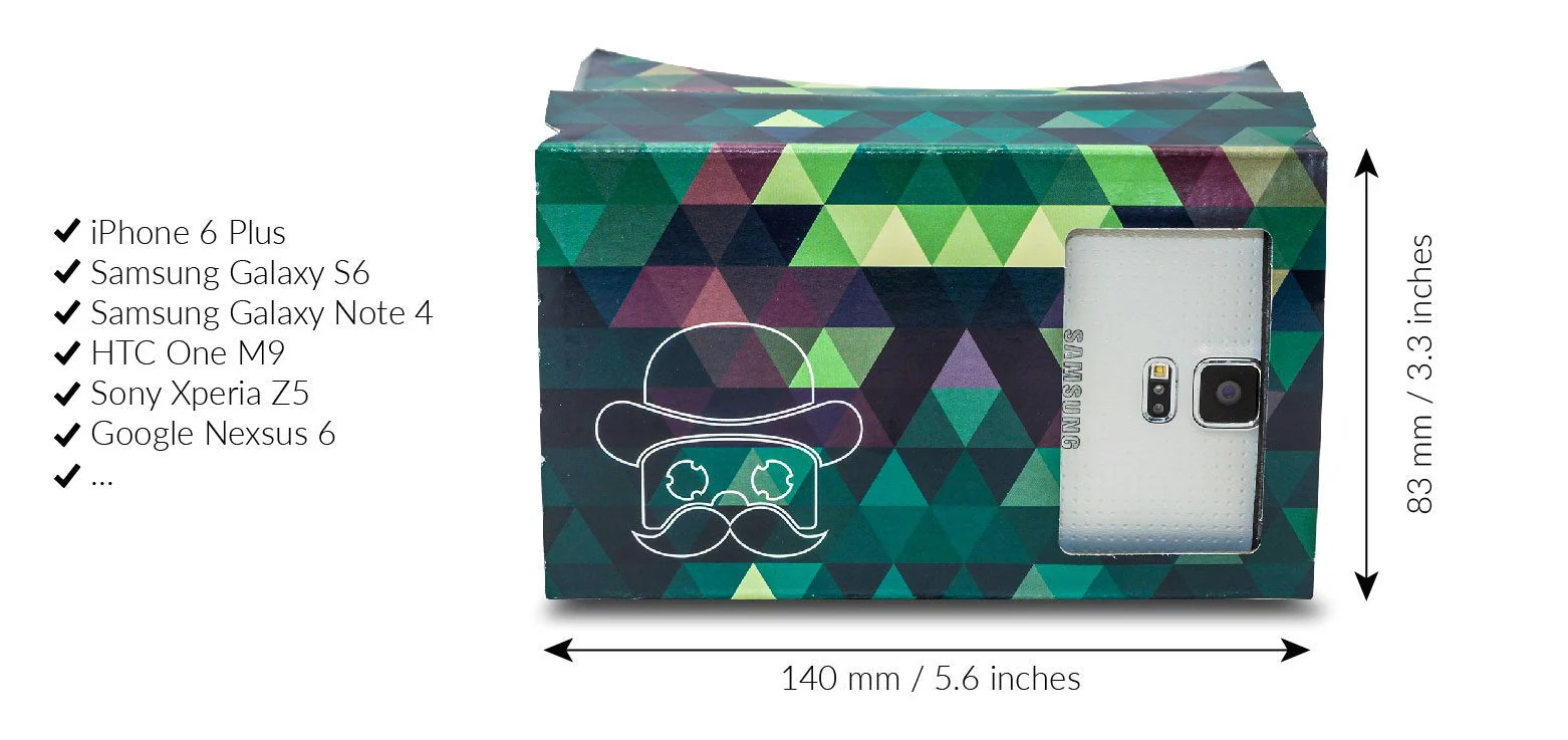 Google Cardboard POP! Cardboard + Free Head Strap and Cushion. for Android and iPhone up to 6 inches. Including Lenses. 3D Glasses VR Glasses Virtual Reality Viewer VR Goggles. - Image 6