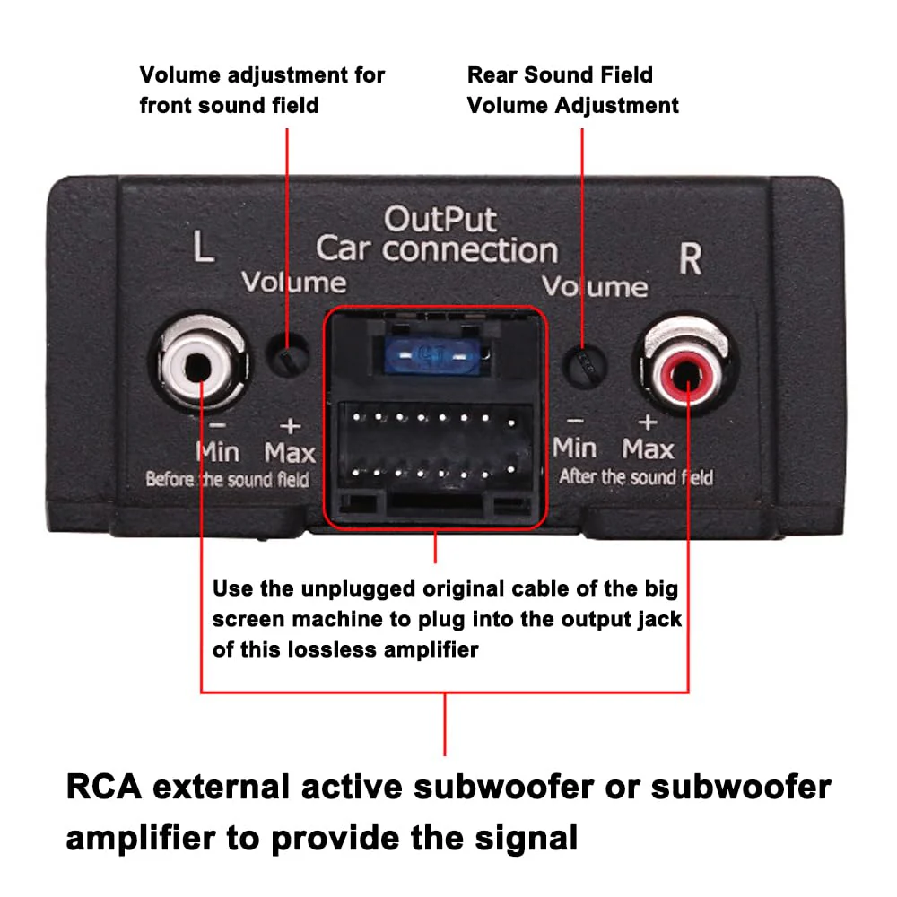 GoolRC 4-Channel Full-Range Amplifier, 80Wx4 Audio Modification Power Amplifier Digital Sound Processor Class A/B for Android Car Player - Image 3