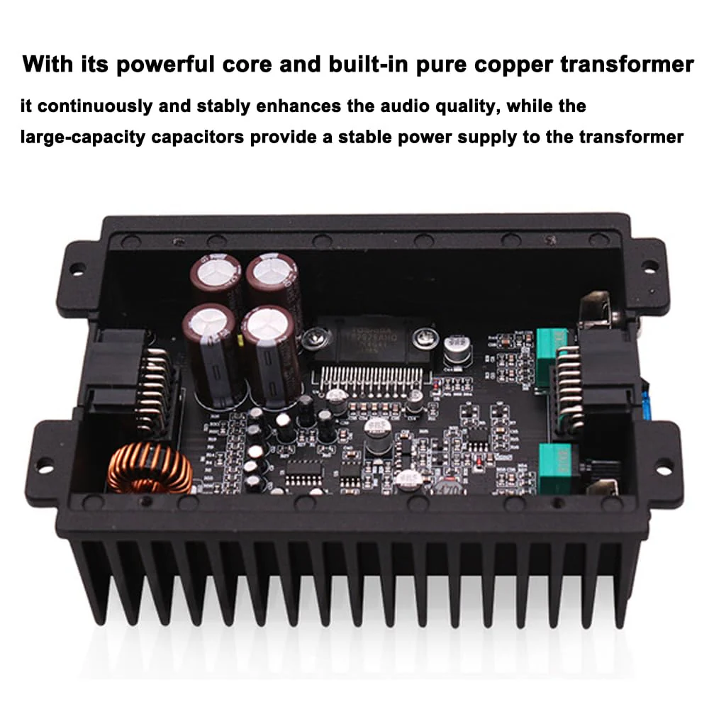 GoolRC 4-Channel Full-Range Amplifier, 80Wx4 Audio Modification Power Amplifier Digital Sound Processor Class A/B for Android Car Player - Image 7