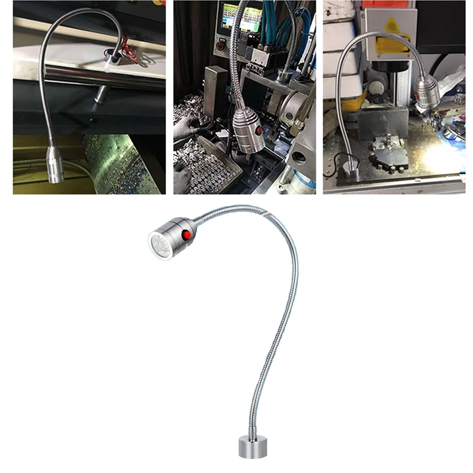 Gooseneck Magnetic Lamp Gooseneck LED Work Light 5W 24V Tube Length 500MM Magnetic Base Tool Lamp for Workbench Repair - Image 4