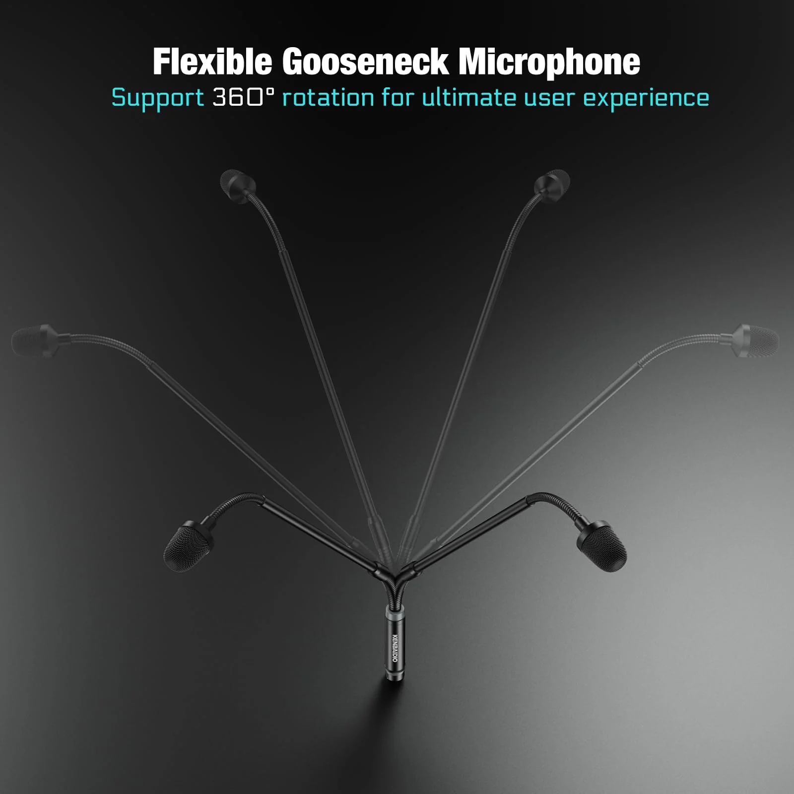 Gooseneck Microphone 23 Inch DJ Mic Professional Dynamic Bob Barker Microphone for Audio Mixer,Dedicated Disc,Shouting,KTV Bar,Podium,Conference,Metal Supports 360°Rotation,Bending,3-pin XLR - Image 7