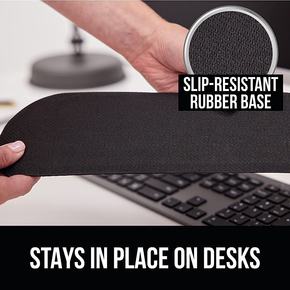 Gorilla Grip Soft Gel Memory Foam Ergonomic Wrist Rest, Slip Resistant, Comfortable Keyboard and Mouse Pad Cushion Set, Typing Pain Relief, Support for Office Computer Desks, Laptops, Gaming, Black - Image 4